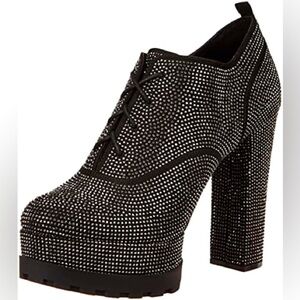Black Studded Women's Platform Shoes
